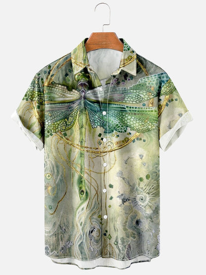Men's Large Size 3D Digital Printed Short Sleeve Shirt