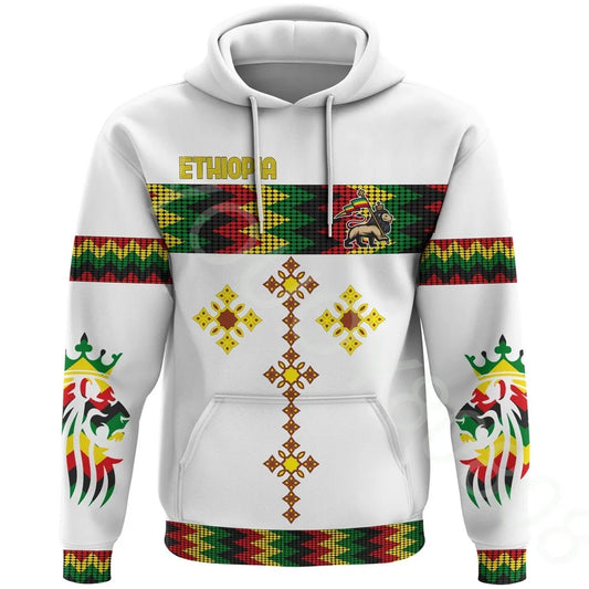 Ethiopian Rasta Circular Pattern hoodie
