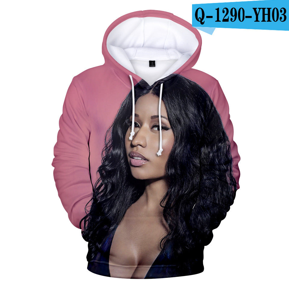 Digital Printed 3D Hooded Long Sleeve Sweatshirt