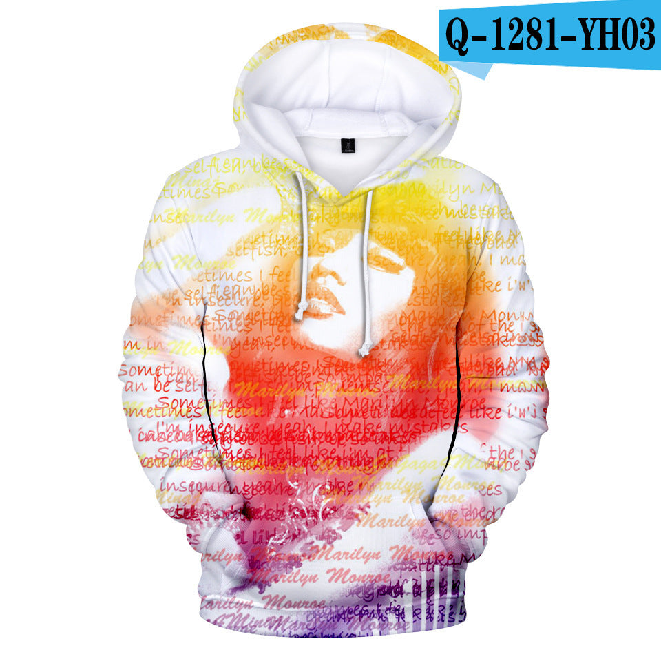 Digital Printed 3D Hooded Long Sleeve Sweatshirt