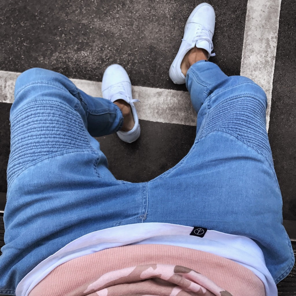Jeans Men's, fashion Explosive Light Blue Skinny
