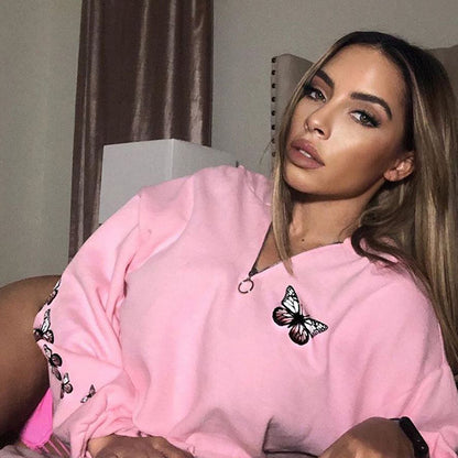 Long sleeve printed sweatshirt
