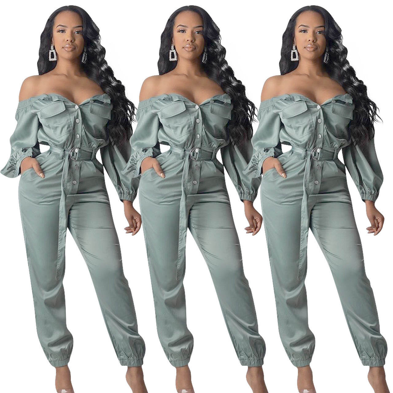 Women' Sexy Off Shoulder Jumpsuit
