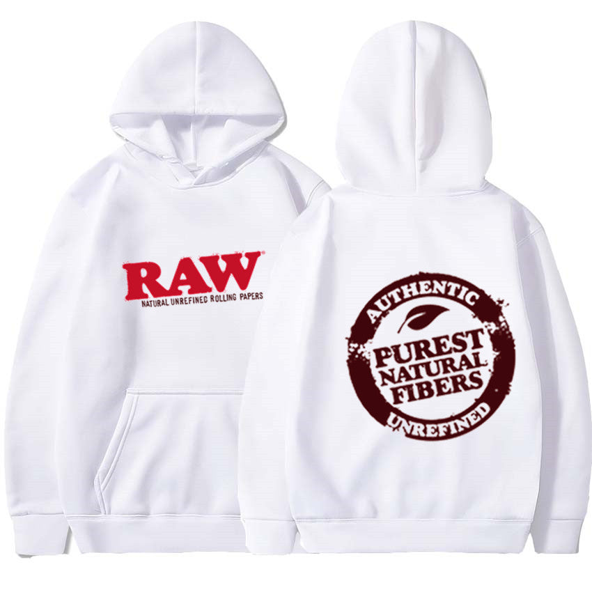 Printed Pullover Long Sleeve Youth Trend Hooded Collar Sweatshirt