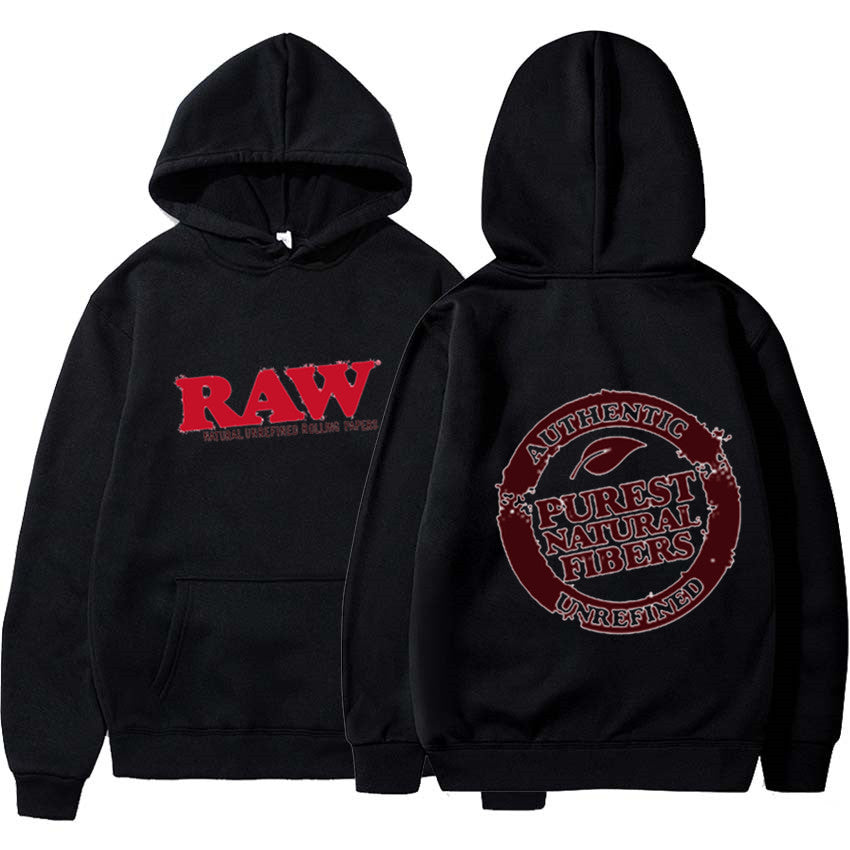 Printed Pullover Long Sleeve Youth Trend Hooded Collar Sweatshirt