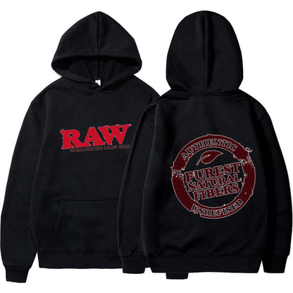 Printed Pullover Long Sleeve Youth Trend Hooded Collar Sweatshirt