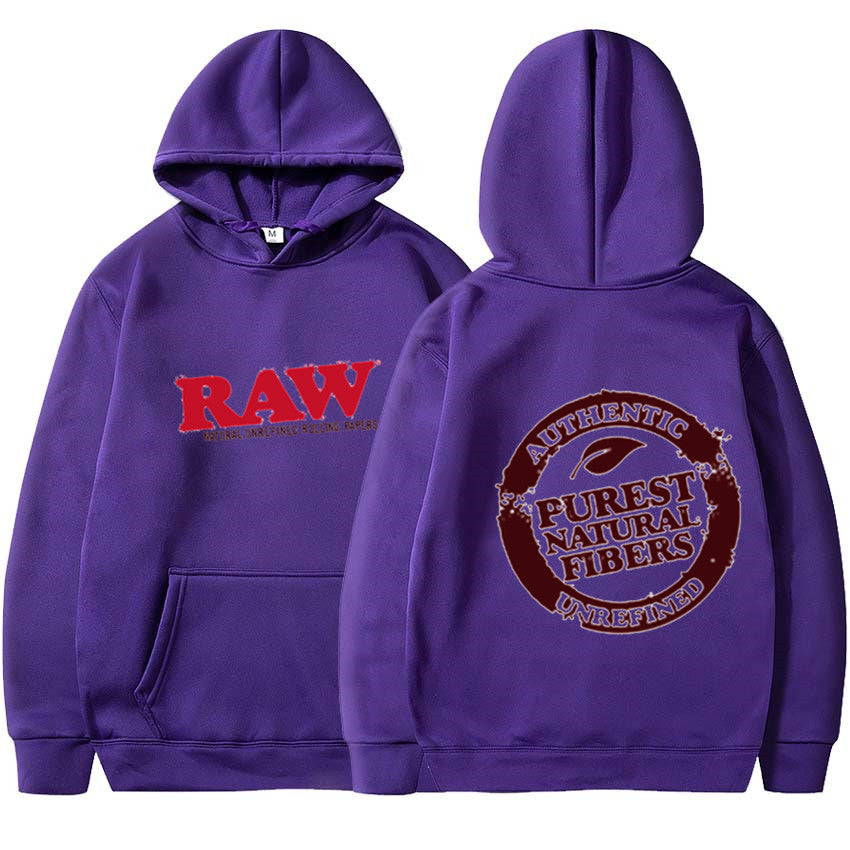 Printed Pullover Long Sleeve Youth Trend Hooded Collar Sweatshirt