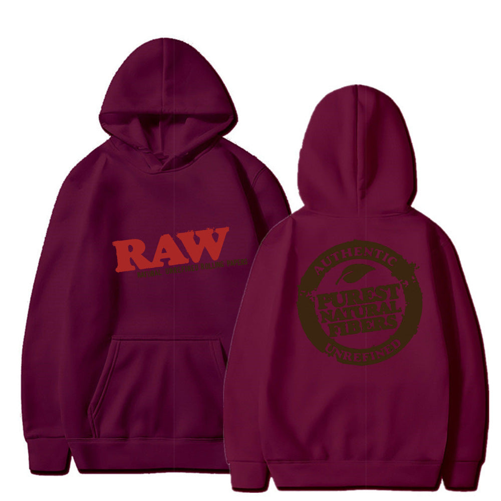 Printed Pullover Long Sleeve Youth Trend Hooded Collar Sweatshirt