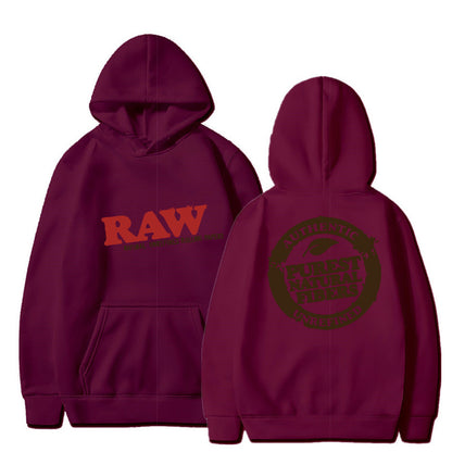 Printed Pullover Long Sleeve Youth Trend Hooded Collar Sweatshirt