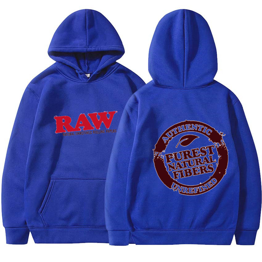 Printed Pullover Long Sleeve Youth Trend Hooded Collar Sweatshirt