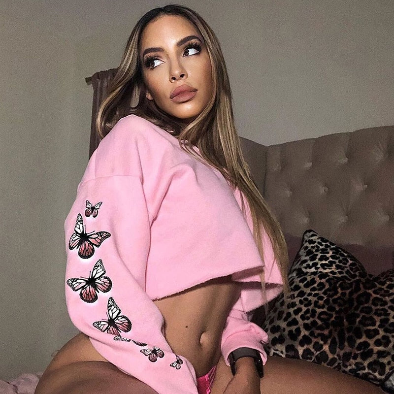Long sleeve printed sweatshirt