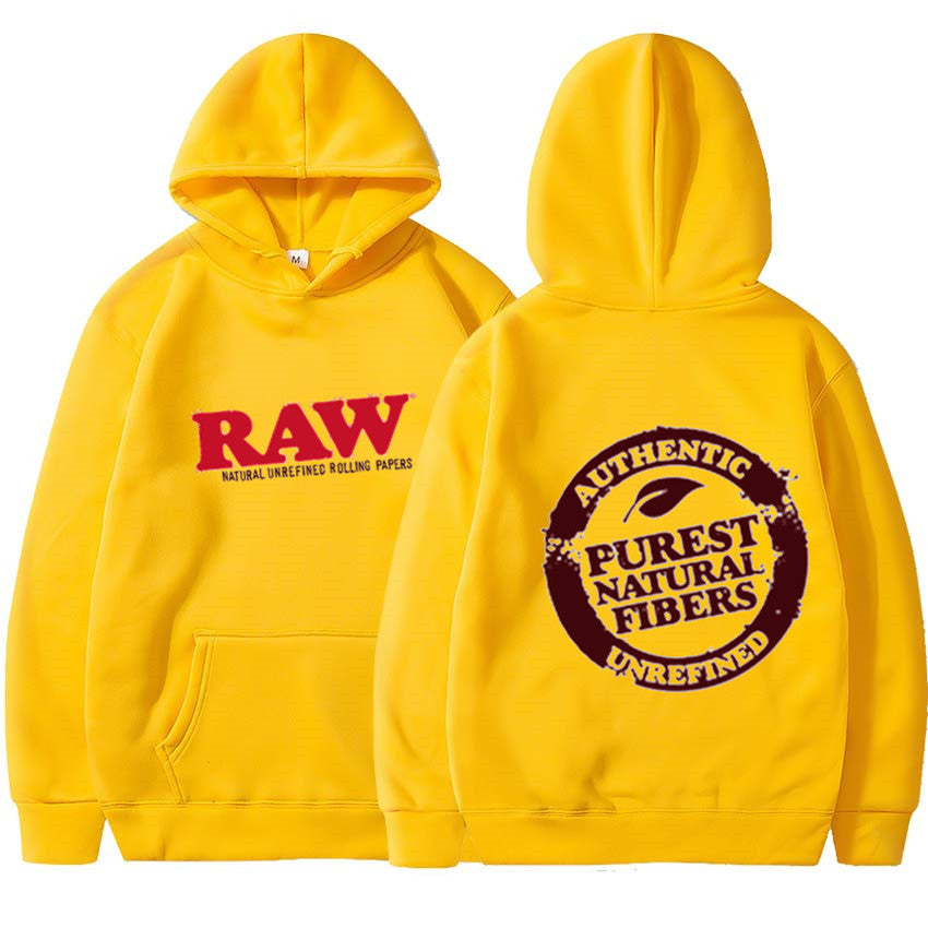 Printed Pullover Long Sleeve Youth Trend Hooded Collar Sweatshirt