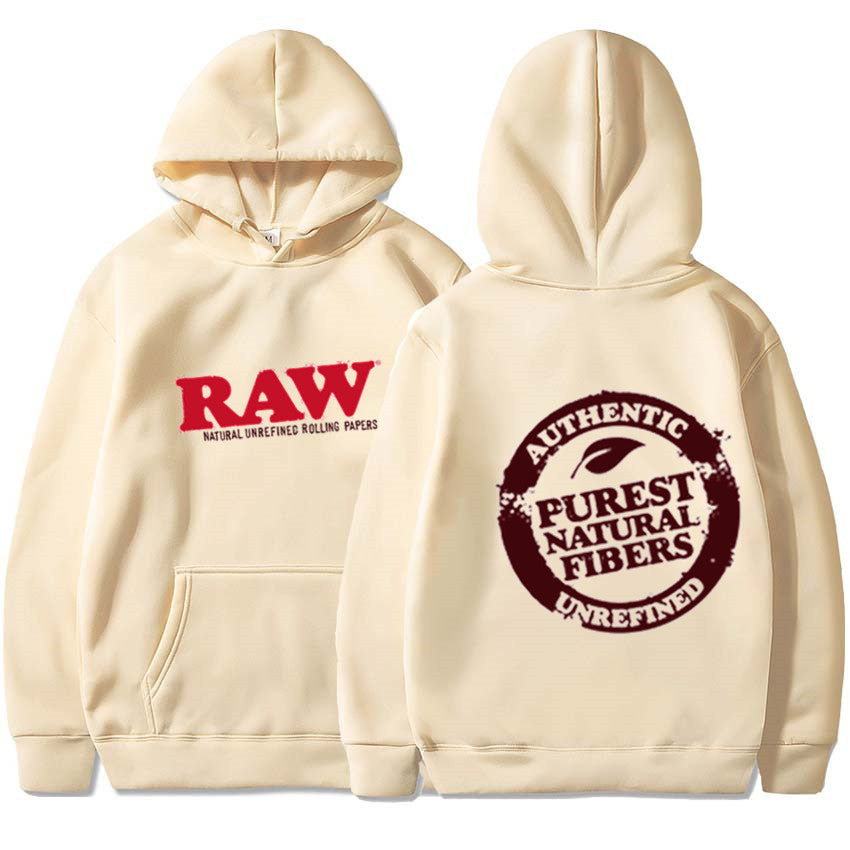 Printed Pullover Long Sleeve Youth Trend Hooded Collar Sweatshirt
