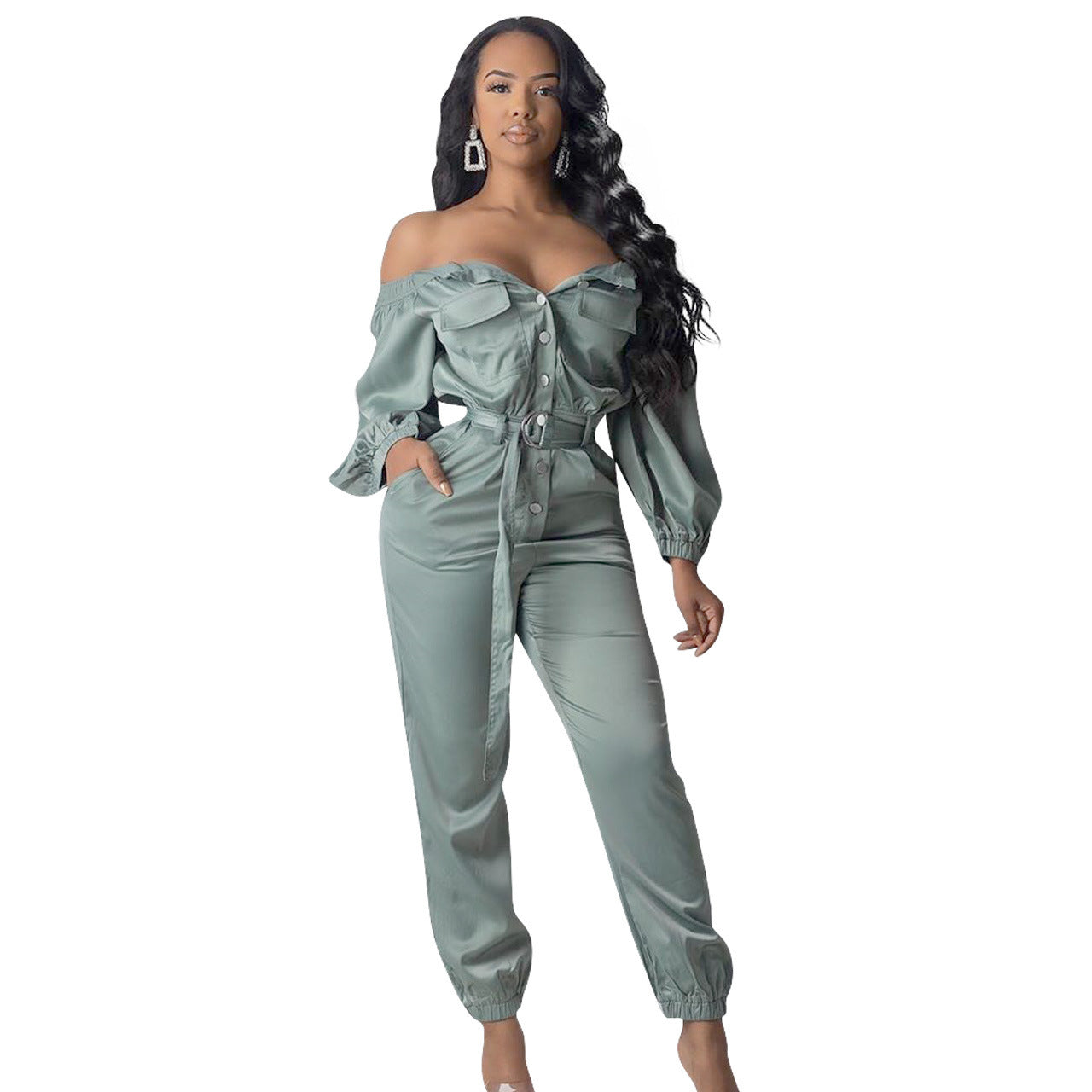 Women' Sexy Off Shoulder Jumpsuit