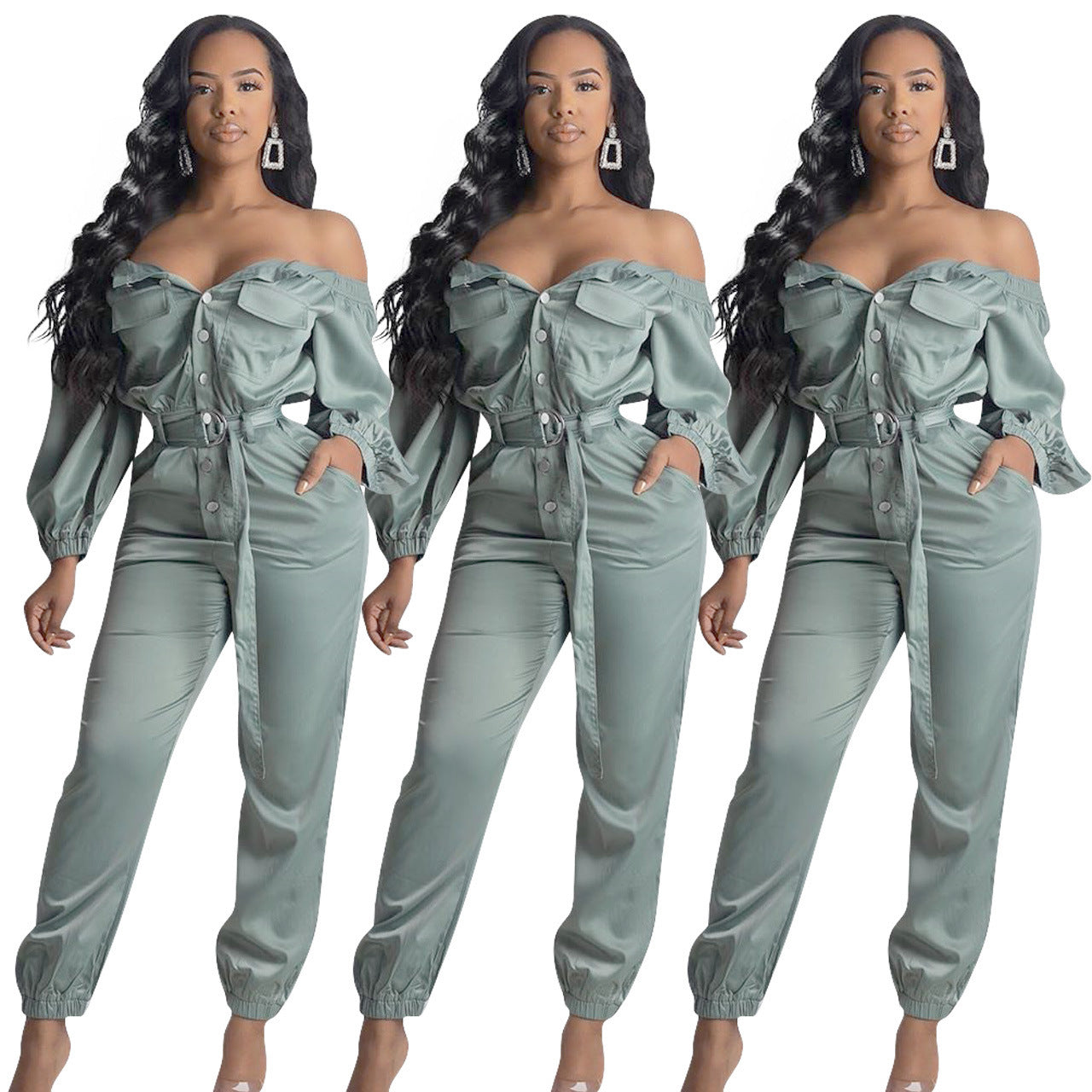 Women' Sexy Off Shoulder Jumpsuit