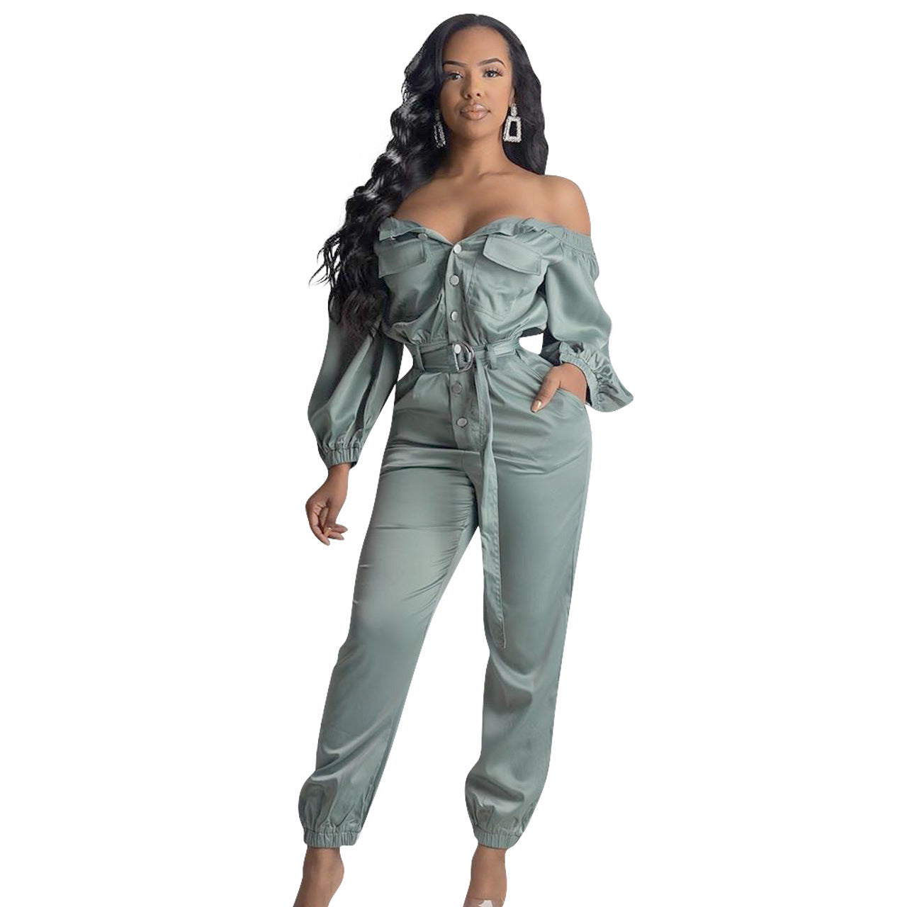 Women' Sexy Off Shoulder Jumpsuit
